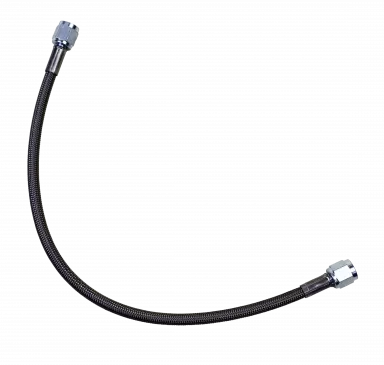 Steel Braided Line, Double An4, Female Fitting , 12" Long, Uncoated